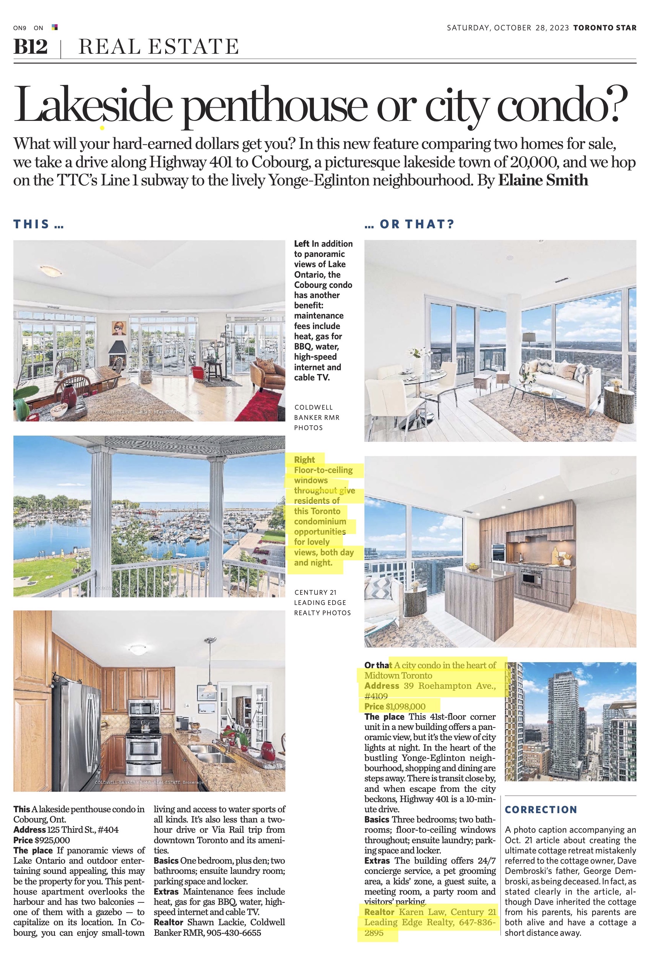 Toronto's top customer rated real estate agents 2023